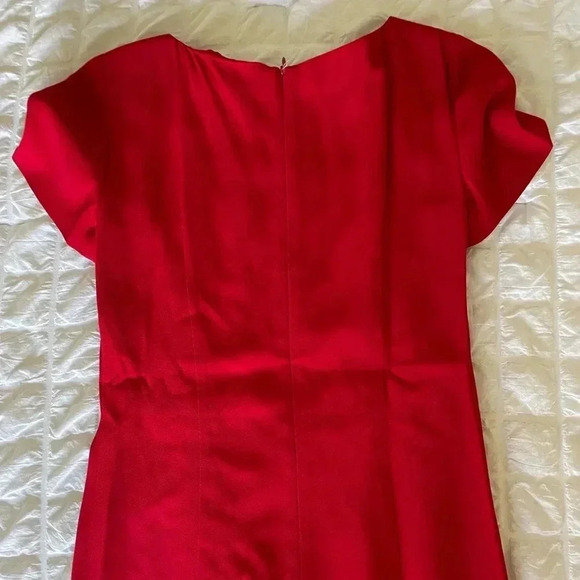 Moschino red ruched shift dress - Picture 9 of 14